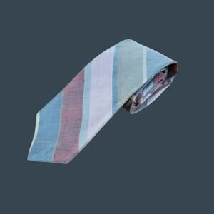 Men's Charing Cross Striped All-Silk Tie Multicolor 53.75" Length